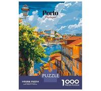 Rompecabezas para Adolescentes De 1000 Piezas Porto, Portugal Travel Rompecabezas para Adultos Juego Familiar Alivia El Estrés Interacción Entre Padres E Hijos 38x26cm/1000pcs