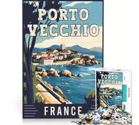 Rompecabezas para Adolescentes de 1000 Piezas, Porto Vecchio en Francia, Juegos Divertidos, Entrena tu Cerebro y Tus Manos, Ideal para Decorar tu Escritorio 50x75cm