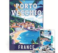 Rompecabezas para Adolescentes de 1000 Piezas, Porto Vecchio en Francia, Juegos educativos, decoración, colección de Artistas, Bellas Artes 38x52cm