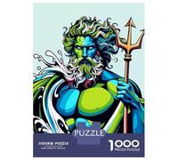 Rompecabezas para Adolescentes De 1000 Piezas Poseidon King of The Sea Rompecabezas para Adultos Juego De Ingenio para Mejorar La Memoria Actividades Divertidas En Casa 52x38cm/1000pcs