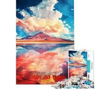 Rompecabezas para Adolescentes de 1000 Piezas póster artístico del Salar de Uyuni Rompecabezas para Adultos Juego práctico para la diversión Familiar difícil y desafiante (tamaño 38x26cm)