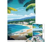 Rompecabezas para Adolescentes de 1000 Piezas póster de Montego Bay Jamaica Juguete Educativo Regalo de cumpleaños Juegos de relajación Interesante reducción del estrés tamaño 50x75cm