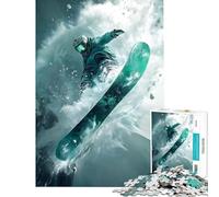 Rompecabezas para Adolescentes de 1000 Piezas Póster de Snowboarder en Vuelo Desafío Educativo Juego de ingenio difícil para Mayores de 14 años 50x75cm
