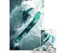 Rompecabezas para Adolescentes de 1000 Piezas Póster de Snowboarder en Vuelo Desafío Educativo Juego de ingenio difícil para Mayores de 14 años 38x52cm