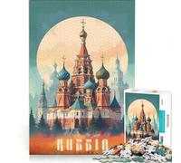 Rompecabezas para Adolescentes de 1000 Piezas, póster de Viaje a Rusia, Juegos educativos, decoración, colección de Artistas, Bellas Artes 38x26cm