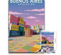 Rompecabezas para Adolescentes de 1000 Piezas, póster de Viaje de Buenos Aires, Juguete, Juego Intelectual, decoración, Ideas de Regalo, tamaño 38x52cm