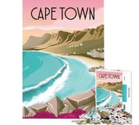 Rompecabezas para Adolescentes de 1000 Piezas póster de Viaje de Ciudad del Cabo Juegos educativos Juguete Juego Intelectual Ideas de Regalos Divertido y con Humor tamaño 38x52cm