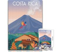 Rompecabezas para Adolescentes de 1000 Piezas, póster de Viaje de Costa Rica, Juguete, Juego Intelectual, decoración, Ideas de Regalo, tamaño 38x52cm