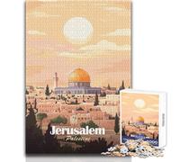 Rompecabezas para Adolescentes de 1000 Piezas, póster de Viaje de Jerusalén, Palestina, Rompecabezas Familiar, desafío difícil, Juguete Educativo, tamaño 50x75cm