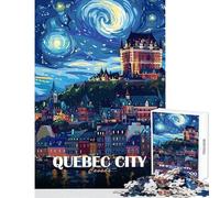 Rompecabezas para Adolescentes de 1000 Piezas póster de Viaje de la Ciudad de Quebec Canadá Juegos relajantes una Obra de Arte Juguetes de decoración para el hogar Gran Regalo para los Amantes