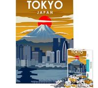 Rompecabezas para Adolescentes de 1000 Piezas póster de Viaje de Tokio Japón para Juegos educativos Juguetes Regalos cumpleaños Actividades Familiares tamaño 38x52cm