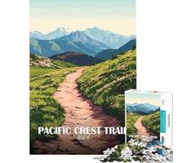 Rompecabezas para Adolescentes de 1000 Piezas póster del Paisaje de Pacific Crest Trail USA Juegos educativos Juguetes educativos de Aprendizaje Excelentes Regalos y Juguetes educativos (50x75cm)