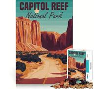 Rompecabezas para Adolescentes de 1000 Piezas,póster del Parque Nacional Capitol Reef,Corte preciso,diversión,resolución de Problemas,diversión,relajación,Tiempo Divertido,exhibición de Arte navideño