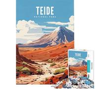 Rompecabezas para Adolescentes de 1000 Piezas póster del Parque Nacional del Teide Juguetes educativos Juego práctico de análisis y lógica Ideas para Regalos (tamaño 38x26cm)