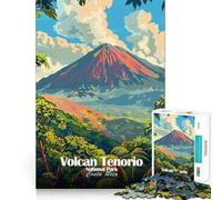 Rompecabezas para Adolescentes de 1000 Piezas, póster del Parque Nacional Volcán Tenorio, decoración de Corte preciso, Juguete Creativo y Divertido, Juego de Paz, Pieza de Arte navideña (50x75cm)