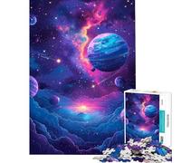 Rompecabezas para Adolescentes de 1000 Piezas póster Vectorial Espacial difícil y desafiante Juego para aliviar el estrés y ejercitar la Mente para Mayores de 14 años (50x75cm)