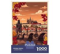 Rompecabezas para Adolescentes De 1000 Piezas Prague Travel Rompecabezas Juegos Relajantes Difícil Difícil Diversión Actividades En Casa, 52x38cm/1000pcs