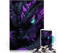 Rompecabezas para Adolescentes de 1000 Piezas Primer Plano del Ojo del dragón Juego Familiar para y Grandes Regalos y Juguetes 50x70cm