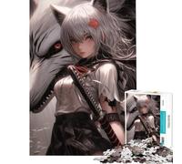 Rompecabezas para Adolescentes de 1000 Piezas Princesa Lobo Juego desafiante Juguete para ejercitar la Mente Juego difícil excelente Regalo y Juguete (tamaño 50x75cm)