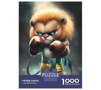 Rompecabezas para Adolescentes De 1000 Piezas Pro Lion Cub Boxer Rompecabezas para Adultos Juguete Decoración De Pared Corte De Precisión para Cumpleaños, Navidad 70x50cm/1000pcs
