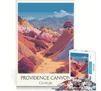 Rompecabezas para Adolescentes de 1000 Piezas, Providence Canyon, Georgia, Juego Imposible, Regalo de cumpleaños, con póster y Hoja de Preguntas a Juego 38x52cm