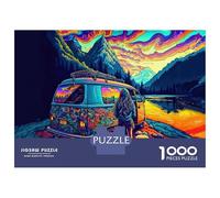 Rompecabezas para Adolescentes De 1000 Piezas Psychedelic Road Trip Rompecabezas para Adultos Juguetes Antiestrés Decoración Difícil Y Desafiante 52x38cm/1000pcs