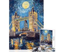 Rompecabezas para Adolescentes de 1000 Piezas Puente de Londres bajo la luz de la Luna Juego Educativo de análisis y lógica Juguetes de decoración para el hogar cumpleaños