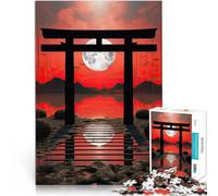 Rompecabezas para Adolescentes de 1000 Piezas Puerta Torii Japonesa Juguete de desafío de Juego Educativo Obra de Arte 38x26cm