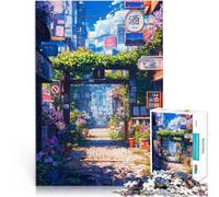 Rompecabezas para Adolescentes de 1000 Piezas Puerta Torii Urbana Juegos Divertidos para la Familia Lista de Deseos con Papá Noel 26x38cm