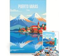 Rompecabezas para Adolescentes de 1000 Piezas, Puerto Varas, Chile, Juego Imposible, Decoración para el hogar, Colección de Artistas, Bellas Artes 50x75cm