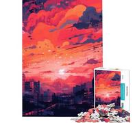 Rompecabezas para Adolescentes de 1000 Piezas Puesta de Sol Urbana Juguetes educativos Juego Familiar para Toda la Familia Regalos para Mujeres y Hombres tamaño 38x52cm
