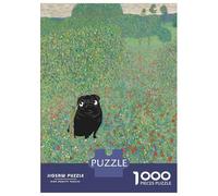 Rompecabezas para Adolescentes De 1000 Piezas Pug Poppies Gustav Klimt Art Rompecabezas para Adultos Juguetes De Bricolaje Una Obra De Arte Diversión En Casa Actividades, 70x50cm/1000pcs