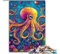 Rompecabezas para Adolescentes de 1000 Piezas, Pulpo oceánico, Ideal para el Aprendizaje y el Regalo Familiar (tamaño 50x75cm)
