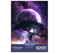 Rompecabezas para Adolescentes De 1000 Piezas Purple Galaxy Tree Print Rompecabezas para Adolescentes Juego Familiar Desafío Difícil Cumpleaños Y Navidad 70x50cm/1000pcs