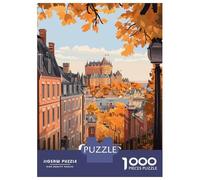Rompecabezas para Adolescentes De 1000 Piezas Quebec City Autumn Travel Rompecabezas para Adultos Juegos De Relajación Decoración Juego Desafiante Regalos 70x50cm/1000pcs