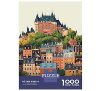Rompecabezas para Adolescentes De 1000 Piezas Quebec City Skyline Rompecabezas para Adultos Juegos Relajantes Regalos para Mujeres Regalos De Juegos Desafiantes 52x38cm/1000pcs