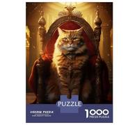 Rompecabezas para Adolescentes De 1000 Piezas Queen Orange Cat Throne Rompecabezas Juegos Relajantes Pero Divertidos Y Humorísticos Cumpleaños 70x50cm/1000pcs