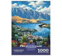Rompecabezas para Adolescentes De 1000 Piezas Queenstown New Zealand Travel Rompecabezas para Adultos Juegos Divertidos Desafío Difícil Regalo De Cumpleaños, Regalos, 70x50cm/1000pcs