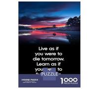 Rompecabezas para Adolescentes De 1000 Piezas Quote Mahatma Gandhi Rompecabezas Juguetes Antiestrés Mejora La Memoria Oferta como Regalo para Toda La Familia 70x50cm/1000pcs