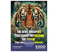 Rompecabezas para Adolescentes De 1000 Piezas Quotes The Devil Whisper Rompecabezas para Adultos Juegos Familiares Desafío Difícil Regalos De Cumpleaños Y Únicos 38x26cm/1000pcs