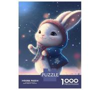 Rompecabezas para Adolescentes De 1000 Piezas Rabbit Cute Rompecabezas para Adultos Juguete Decoración De Pared Corte De Precisión para Cumpleaños, Navidad 38x26cm/1000pcs