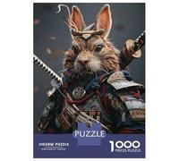 Rompecabezas para Adolescentes De 1000 Piezas Rabbit Samurai Warrior Rompecabezas para Adolescentes Juego Práctico Desafío Difícil Desafiante De Completar 38x26cm/1000pcs