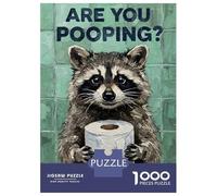Rompecabezas para Adolescentes De 1000 Piezas Raccoon with Toilet Paper Funny Art Rompecabezas para Adolescentes Juegos Relajantes Alivia El Estrés 70x50cm/1000pcs