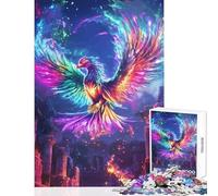 Rompecabezas para Adolescentes de 1000 Piezas Rainbow Phoenix Rising Juguetes de decoración del hogar Regalo de cumpleaños para Juegos educativos Actividades Divertidas en casa tamaño 38x52cm