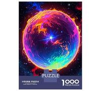 Rompecabezas para Adolescentes De 1000 Piezas Rainbow Planet in Space Rompecabezas para Adultos Juguete Decoración De Pared Regalo De Cumpleaños Juego Desafiante Regalos 38x26cm/1000pcs