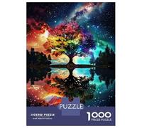 Rompecabezas para Adolescentes De 1000 Piezas Rainbow Tree Reflection Art Print-2 Rompecabezas para Adultos Juego Práctico Que Mejora La Memoria Interacción Entre Padres E Hijos 70x50cm/1000pcs
