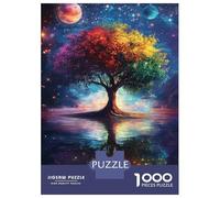 Rompecabezas para Adolescentes De 1000 Piezas Rainbow Tree Reflections Rompecabezas para Adultos Juegos Relajantes Regalo De Cumpleaños Diversión En Casa Actividades, 70x50cm/1000pcs