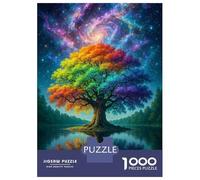 Rompecabezas para Adolescentes De 1000 Piezas Rainbow Tree Under Galaxy Reflection Rompecabezas para Adultos Juego Práctico Una Obra De Arte Cumpleaños 38x26cm/1000pcs