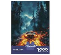 Rompecabezas para Adolescentes De 1000 Piezas Rainy Night Forest Road Adventure Rompecabezas para Adultos Juegos Relajantes Corte De Precisión Diversión En Casa Actividades, 38x26cm/1000pcs