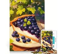 Rompecabezas para Adolescentes de 1000 Piezas Rebanada de Tarta de arándanos con Tenedor,diseño de Bordes precisos,Juego Divertido para concentrarse,Momento de diversión Tranquilo,Regalo Relajante
